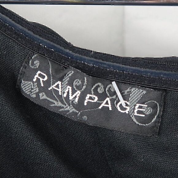 RAMPAGE BLACK LIQUID STRETCH JERSEY ONE SHOULDER BODYCON DRESS WITH SIDE MESH - Picture 2 of 14